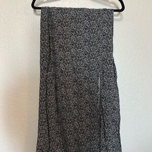 Mango Black and White Floral Maxi Skirt